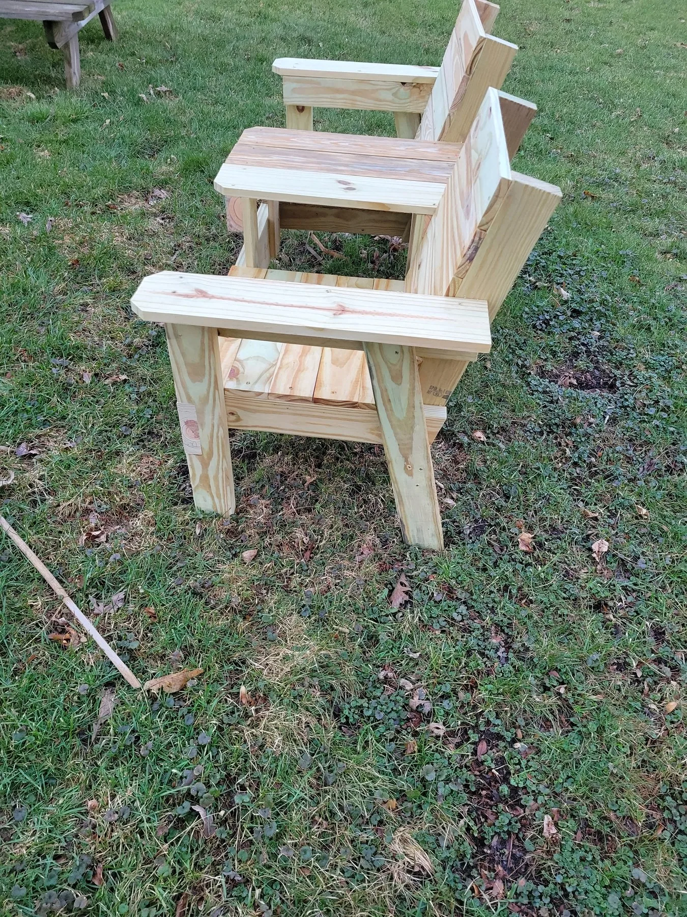 Outdoor Furniture: Dual Seat Bench with table example 3